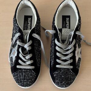 Golden Goose Black and White Athletic Shoes